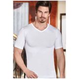 Berrak Erkek V Yaka Kısa Kol Atlet, Elastan, Beyaz, S Beden