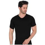 Berrak Erkek V Yaka Kısa Kol Atlet,%95 Pamuk%5 Elastan, Siyah, XL, 6'lı Paket