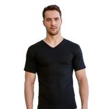 Berrak Erkek V Yaka Kısa Kollu T-Shirt, Siyah, S Beden, 3'lü Paket