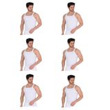 Berrak Erkek Yazlık İnce Askılı Kaşkorse Atlet,%100 Pamuk, Beyaz, 48 Beden, 6'lı Paket