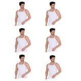 Berrak Erkek Yazlık İnce Askılı Kaşkorse Atlet,%100 Pamuk, Beyaz, L Beden, 6'lı Paket