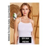 Berrak İp Askılı Modal/Pamuk Atlet, Siyah, L Beden