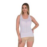 Berrak Kadın Beyaz Geniş Askılı Atlet, 100% Pamuk, 3'lü Set, XL Beden
