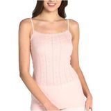 Berrak Kadın Jakarlı İp Askılı Atlet, 6'lı Paket, Pembe, XL Beden