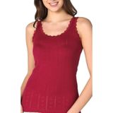 Berrak Kadın Jakarlı Kalın Askılı Atlet, Bordo, 2XL, 6'lı Paket