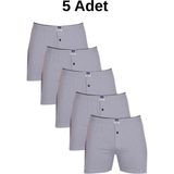Berrak Penye 5'li Erkek Boxer Rahat Bol Kesim Abani Classic - XL - Gri