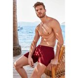 Berrak%100 Pamuklu Havlu Bel Düğmeli Bordo Erkek Boxer, 3XL, 6'lı Paket