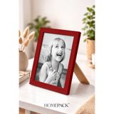 BERRAVIA 10x15 cm Kırmızı Ahşap Çerçeveli Masaüstü Resim Çerçevesi, Fotoğraf Çerçevesi, KIRMIZI