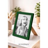 BERRAVIA 10x15 cm Yeşil Ahşap Çerçeveli Masaüstü Resim Çerçevesi, Fotoğraf Çerçevesi, YEŞİL