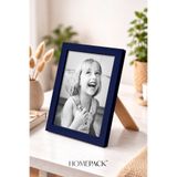 BERRAVIA 15x21 cm Mavi Ahşap Çerçeveli Masaüstü Resim Çerçevesi, Fotoğraf Çerçevesi, MAVİ