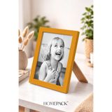 BERRAVIA 15x21 cm Sarı Ahşap Çerçeveli Masaüstü Resim Çerçevesi, Fotoğraf Çerçevesi, SARI