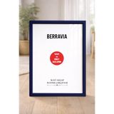 BERRAVIA Tablo, Poster, Resim Çerçevesi Ahşap Çerçeve - LACİVERT