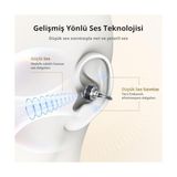Berry Store Earfun Clip Open Ear Adaptif Konforlu Kulaklık - Bluetooth 6.0-40 Saat Oynatma Süresi - IP55 - Gümüş Gri (Earfun Türkiye Garantili) - 00-Siyah - Beyaz