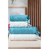 Bersay 4'lü Hamam Seti %100 Pamuk (2 Adet 70x140 Beden, 2 Adet 50x90 El, Yüz, Saç Havlu) Bağlamalı, 1250gr