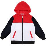 Berselüx Best Tam Boy Fermuarlı, Kapüşonlu, Cepli Çocuk Polar Sweatshirt 1-8 Yaş Kırmızı, Lacivert, Beyaz - 3 - 4 Yaş