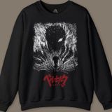 Berserk Manga Anime Guts Kılıç Baskılı Erkek Baskılı Sweatshirt