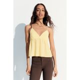 Bershka Çizgili peplum askılı bluz