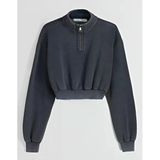 Bershka Fermuarlı Crop Sweatshirt / S Beden