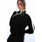 Bershka Hakim yaka, süslü düğmeli uzun kollu sweatshirt
