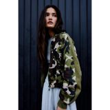 Bershka Kapüşonlu baskılı ceket