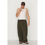 Bershka Kemerli pensli barrel fit pantolon
