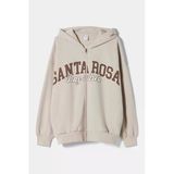 Bershka Santa Rosa Baskılı Kapüşonlu Sweatshirt Cepsiz Fermuarlı