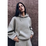 Bershka Scuba kumaş kapüşonlu sweatshirt