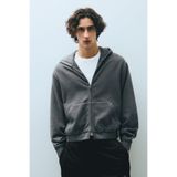 Bershka Zımba detaylı fermuarlı kapüşonlu sweatshirt