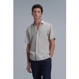 Bert Erkek Basic Gömlek Comfort Fit Bej XS