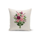Bertille Home Çift Tarafı Dijital Baskılı Kırlent Kılıfı (Panç /Punch Nakış Desen Görünümlü)