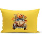 Bertille Home Sonbahar Serisi 30X50 cm Çift Tarafı Dijital Baskılı Kırlent Kılıfı (Halloween Autumn) - 30 x 50 cm - Sarı