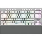 Beru Beyaz 2.4g + Bt Wireless Rgb Red Swıtch Mekanik Gaming Oyuncu Klavye Slim Low Profile Tkl