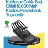 Beruflic 10000MAH Kablosuz ve Hızlı Şarj Destekli Powerbank – Taşınabilir Şarj Gücü - Renkli
