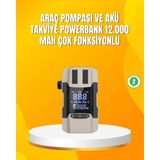 Beruflic 12.000 Mah Akü Takviye Powerbank Dahili Hava Dijital Ekranlı - Renkli - standart