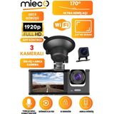 Beruflic 1s Wifi / App /1920P Fhd/ 170° Ultra Geniş Açı/gece Görüş/ G-Sensörü 3 Kameralı Araç Kame - Renkli