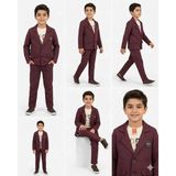 Beruflic 2-9 Yaş Jagger Kumaş 3 Parça Çocuk Takımı - 6 Yaş - Bordo