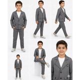 Beruflic 2-9 Yaş Jagger Kumaş 3 Parça Çocuk Takımı - 7 Yaş - Füme