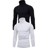 Beruflic 2 Adet Unisex Kaşkorse Boğazlı Full Likralı Fitilli Body Kazak - Siyah - Standart