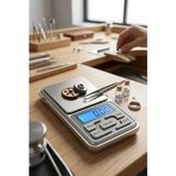 Beruflic 500 gr 0.01 gr Hassas Kuyumcu Terazisi Dijital Eczane Tartısı LCD Ölçüm Cihazı Cep Tipi - standart