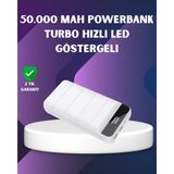 Beruflic 50000MAH Yüksek Kapasiteli Powerbank Hızlı Şarj ve LED Ekranlı - Renkli