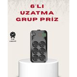 Beruflic 6’lı Grup Priz Termal Korumalı USB Type-C Çoklu Priz 2 Metre Kablo - Renkli - standart