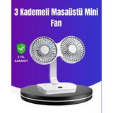 Beruflic 720° Döner Çift Taraflı Masaüstü Vantilatör – USB Şarjlı Sessiz Fan - Renkli
