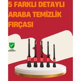 Beruflic Araç Içi Detaylı Temizlik Seti-Araba Jant ve Iç Yüzey Temizlik Fırçaları - Renkli - standart