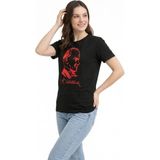 Beruflic Atatürk Baskılı Tişört Kısa Kollu Bisiklet Yaka T-Shirt - Siyah - M
