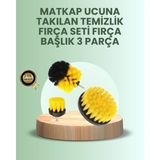 Beruflic Banyo ve Mutfak Için Matkap Ucu Temizlik Fırçası 3’lü Set - Renkli - standart