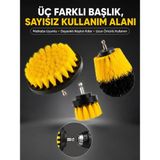 Beruflic Banyo ve Mutfak Için Matkap Ucu Temizlik Fırçası 3’lü Set - Renkli - standart