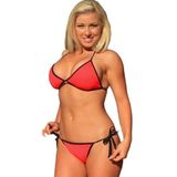 Beruflic Bayan Kırmızı Arkası Büzgülü Bikini