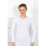Beruflic Bayan Uzun Kol Body Beyaz Under Moda - XL