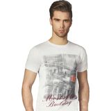 Beruflic Berrak Erkek Köprü Baskılı T-Shirt 1047 - Beyaz