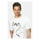 Beruflic Berrak Erkek Love Baskılı T Shirt 1037 - Siyah - M